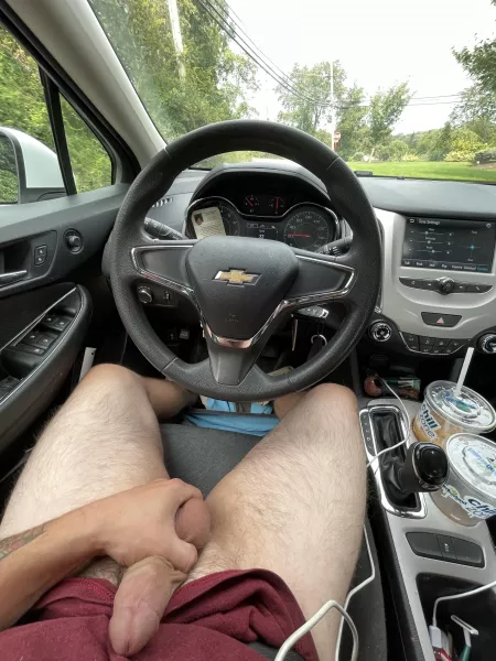 Went for a nice ride. If only one of you little sluts were riding along and choking on my dick [m] by baskin6