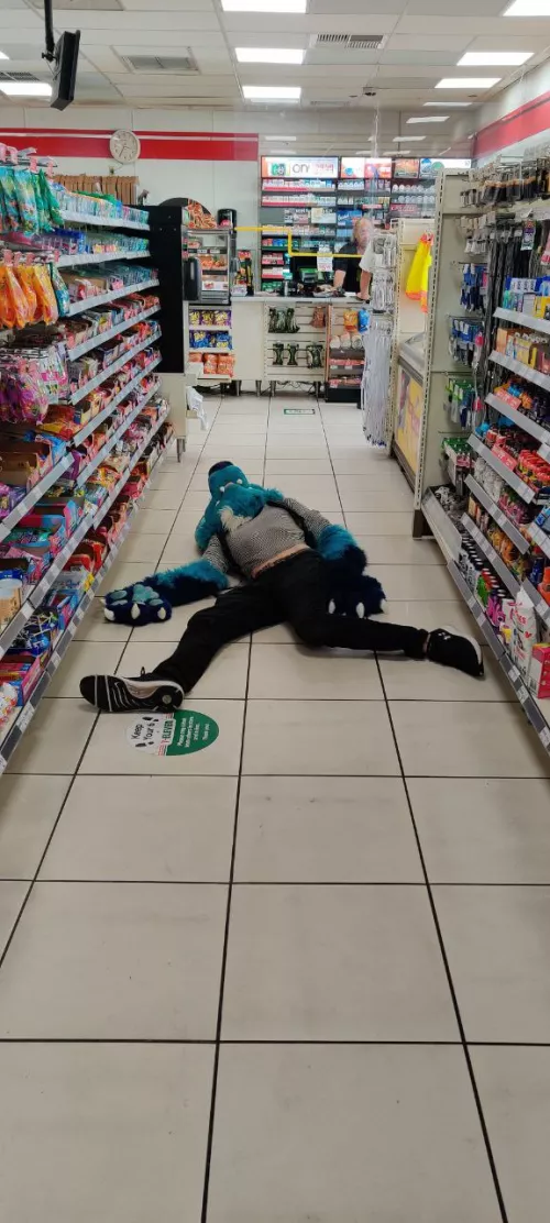 Went fursuiting in public 😅 (@neon_woof on twitter) by Kit_z