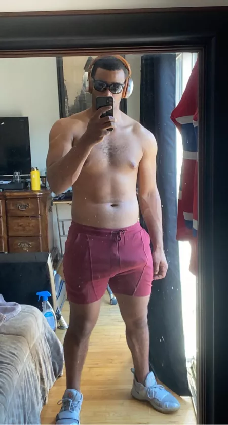 Went on my run today got a lot of stares with my new shorts by bbcDaddyRw