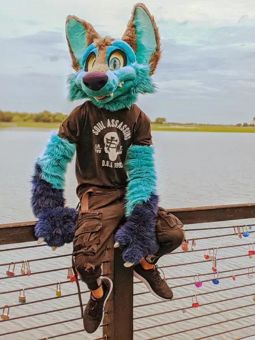 went suiting in public! (@neon_woof on twitter) by Kit_z