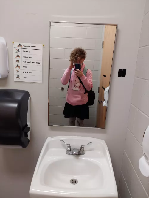 Went to school in a skirt haha by Taykoe_UwU