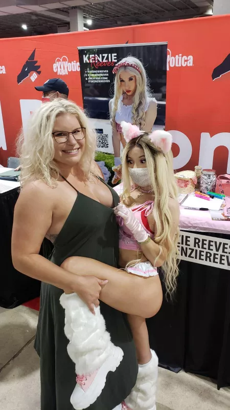 Went to the exxxotica convention and got to meet Kenzie reeves :0 hot blondes we are by YunasLilSecret