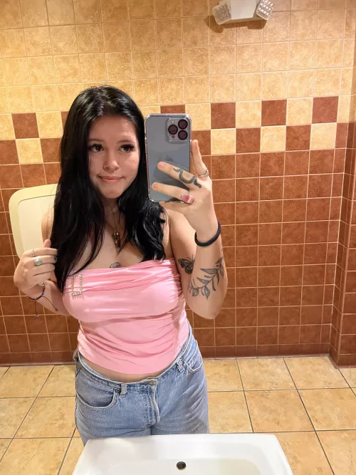 went to the movies today & got lots of stares, can’t figure out why😌 by heyimsugarylove