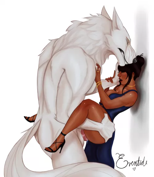 Werewolf enjoying his girlfriend in her lovely dress. (EventideArt) [OC] by EventideArt