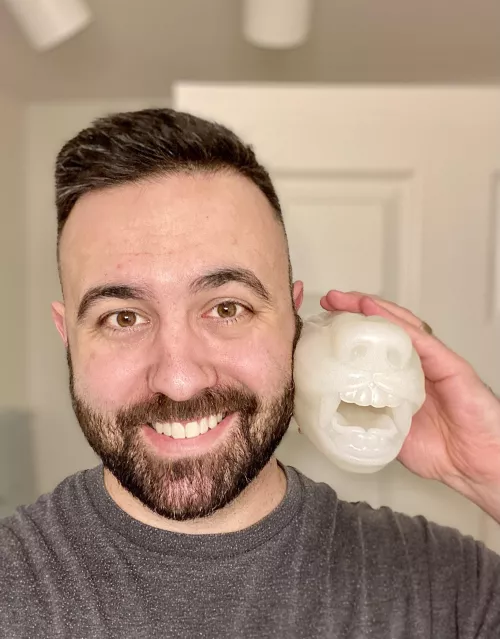 Werewolf Wednesday Selfie w/ David's Muzzle! Smile Everyone! 😁🐺💕 by mangofoxx