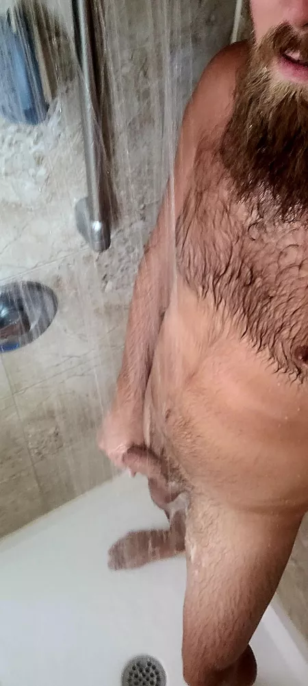 Wet beard and wet boner, anyone wanna join me in the shower ! [M28] by Logan_Luke_OF