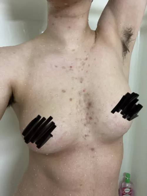 Wet from the shower, showing off my hairy pits! by rainy_baby