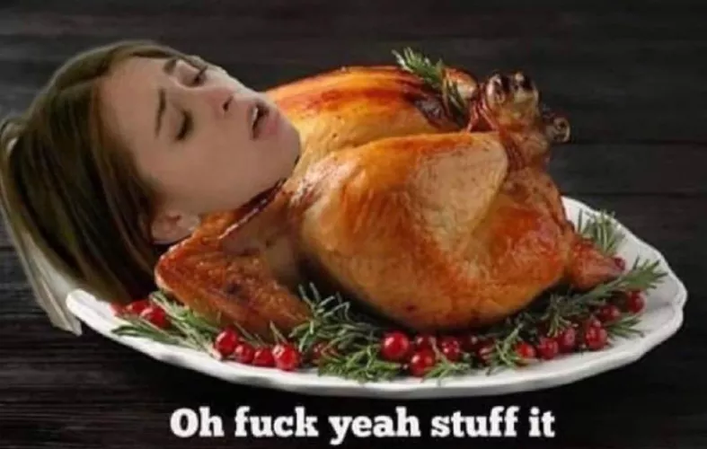 What are you stuffing with this turkey by triplestuntbros