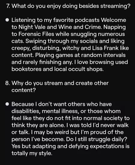 What are your answers to these two streamer questions? (These are mine) by witchcorabell