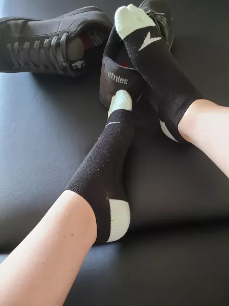 What do I do next? Shoes back on? Or socks off? by TopShelfToes_OF