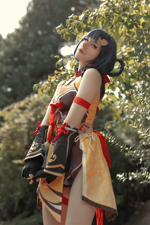 What do I get if I ask nicely(and maybe show you something)? Xiangling from Genshin Impact by x_nori_ [Self] by x_nori_