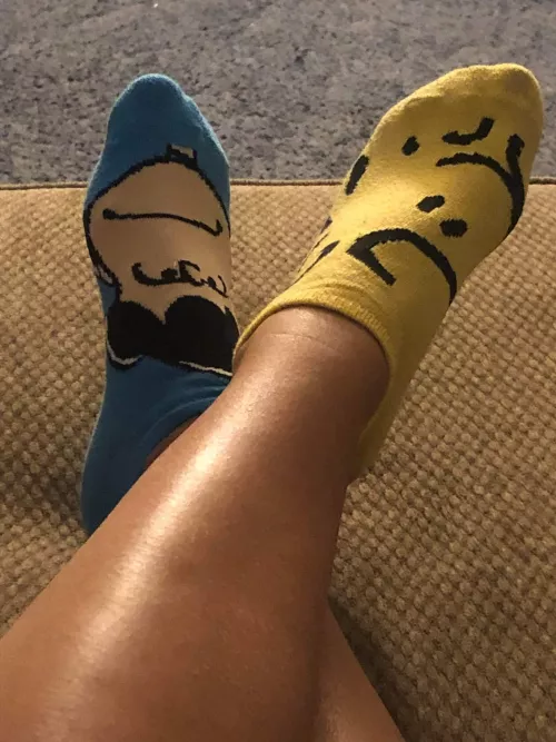 What do you think of my girlfriends peanut theme anklesocks? by wishfulthinkin000