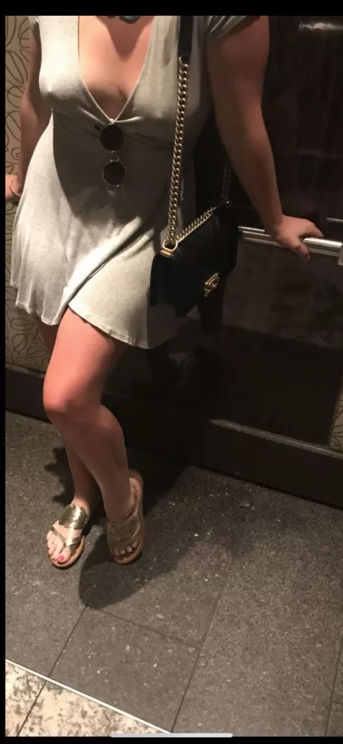 What I wore out out in Vegas, needless to say it attracted a stranger and I left my husband passed out in the room by blondeslutwife832