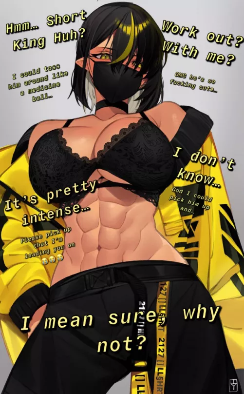 What is… a Short King? [Size Difference] [Muscle Mommy] [Muscles] [Wheyfu] [Big Breasts] [Muscles] by Bluegirl343