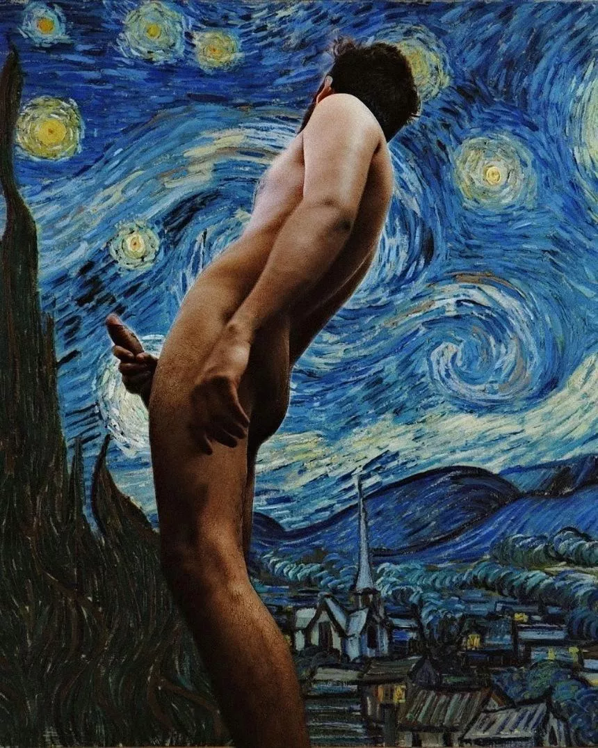 What is better than standing naked under The Starry Night? ✨ posted by Peach64748