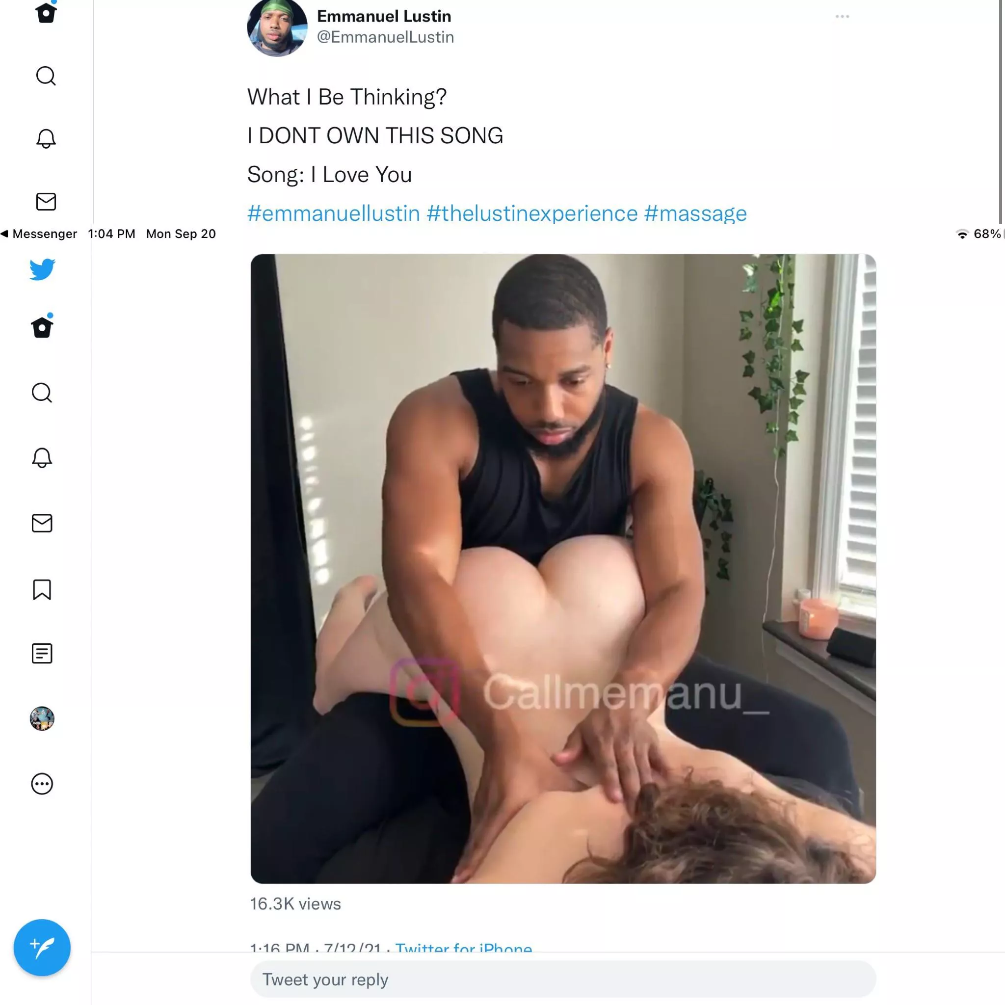 What is he thinking 🤔? posted by Tasty-Bodybuilder-52