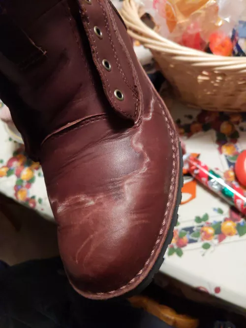 What is this? White line on month old Danner Jack's by capbuddy5