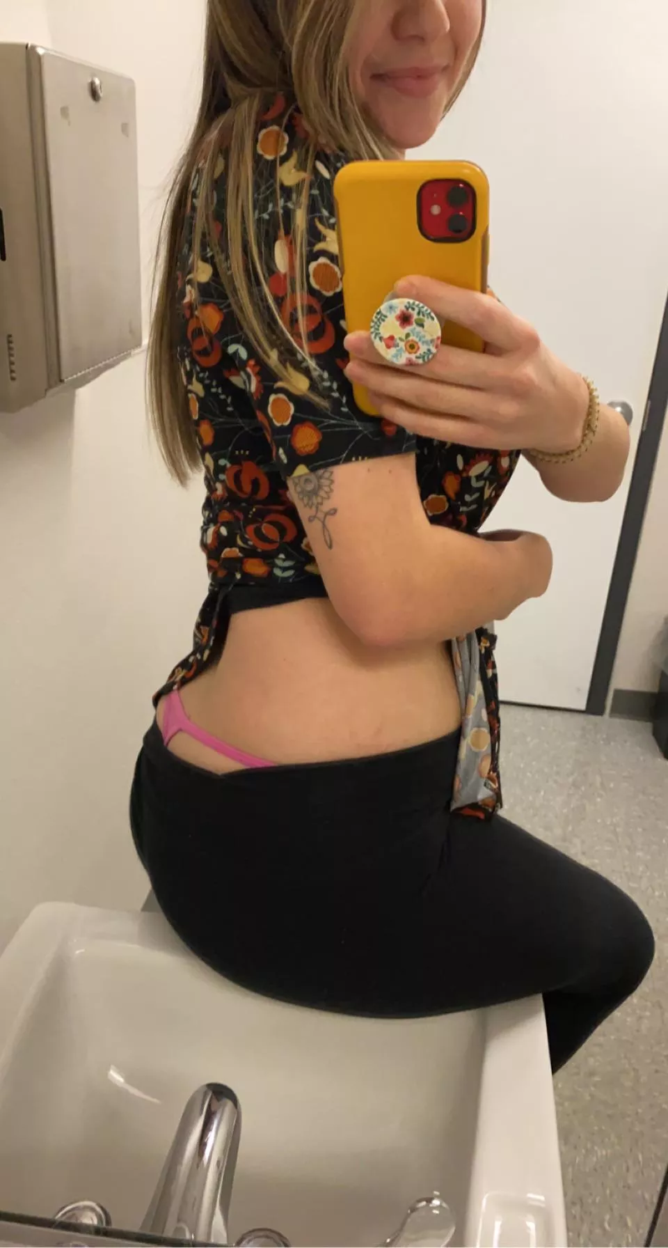 What it looks like when I wear yogas to work! I’m such a naughty milf. posted by farmhouse_milf