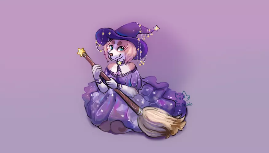 What will your Sona/OC be this Halloween Season? Drew mine in a cute witch costume ^^. (art by me, twitter @lovepawsie) by pawsiecat