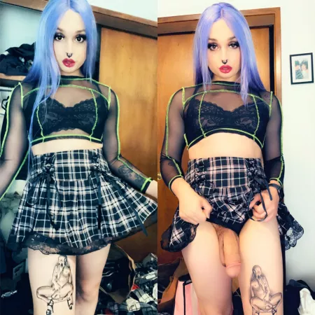 What would you do if I showed you under my skirt? 👅 by 8inchfemboy