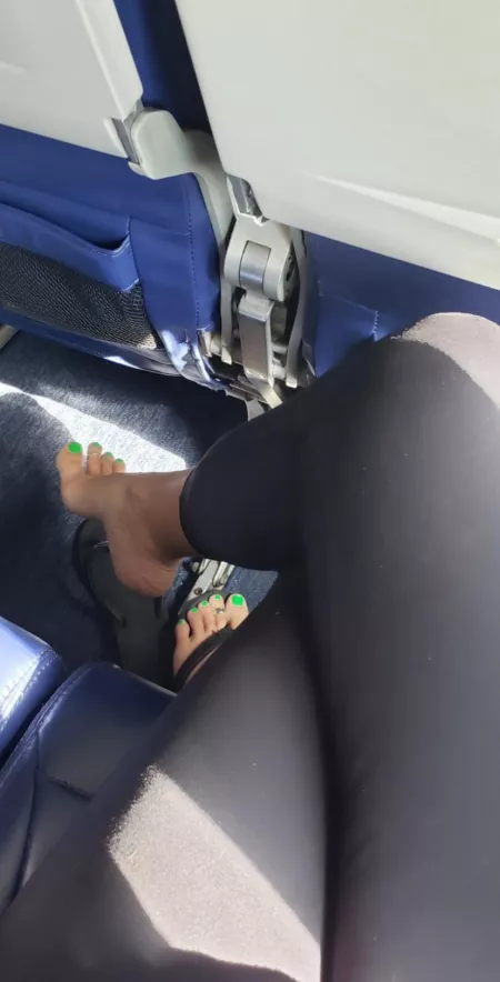 What would you do if I was sitting next to you on the plane like this? by SexyFeetGirl20