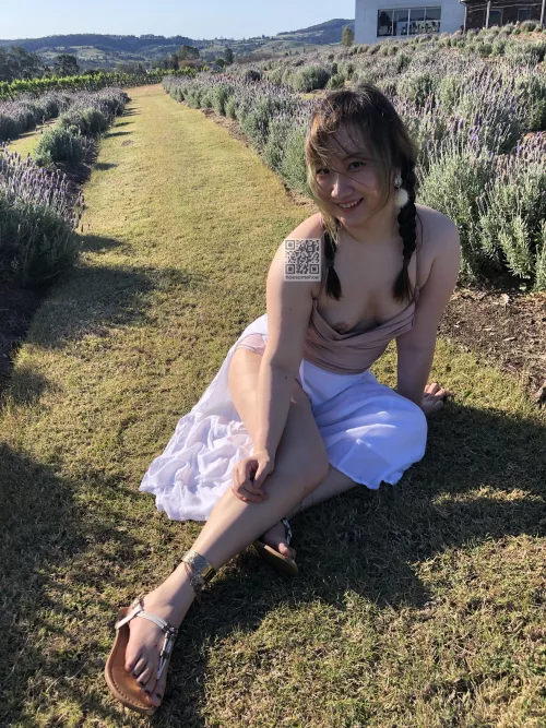 What would you do when you see me Flashing at a garden 💜 by hoesomeslut