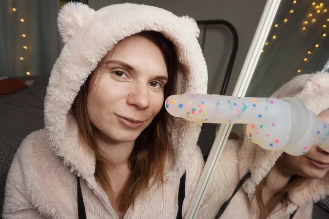 What you think how deep i can put this dildo in my throat? by DiscoLiisa