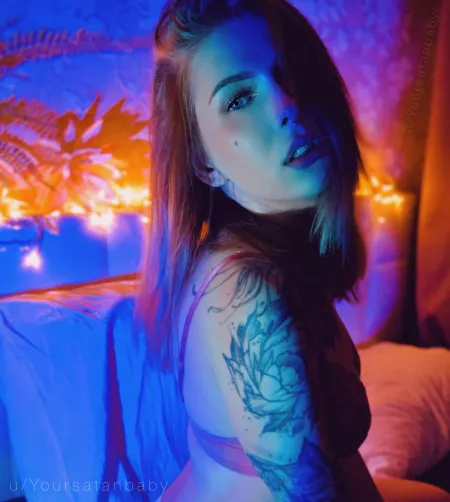 What you thinking about when you see me in this lights? 🥰 Spank me? 😈 Play with me ? 🤗 I will waiting for you 🥺👉👈 by Yoursatanbaby