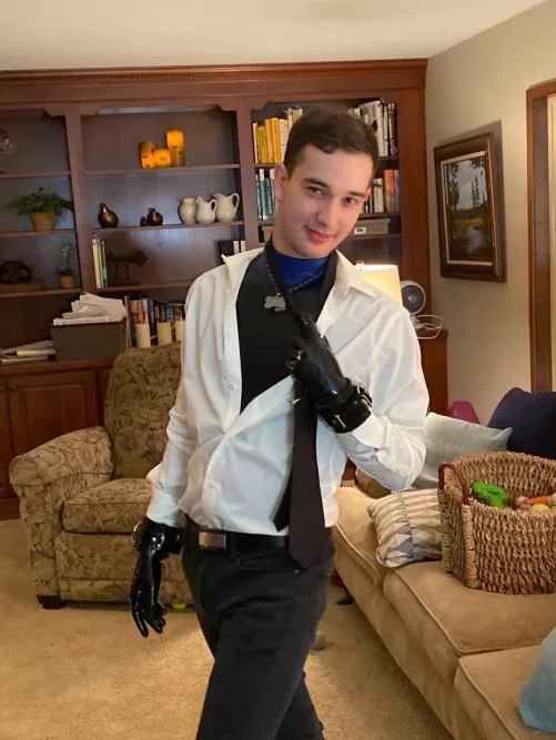 What’s a suit and tie without something underneath it? by kinkyboy3