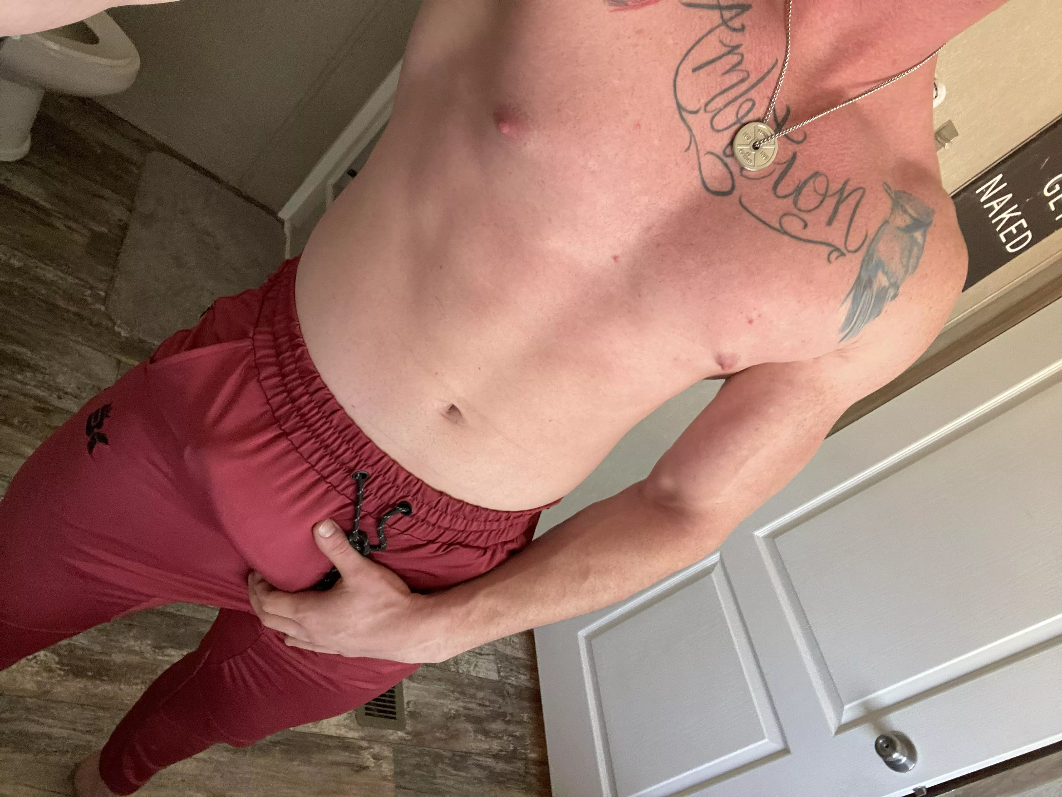 What’s hiding under (m)y joggers? 24 - San Angelo, Tx posted by Thicc_ging42