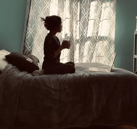 What’s more Asian than an Asian drinking tea with hair pulled up in a messy updo? 🖤 by AelinxX