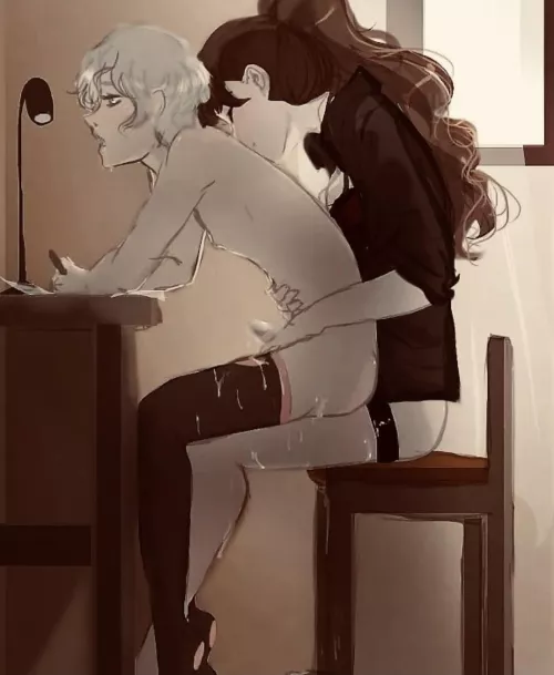 when 2 sissies try to study together 🤫🥵 by calliekitty30