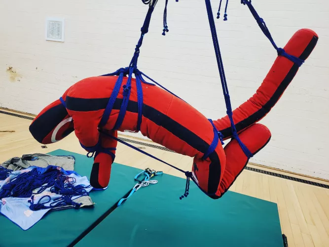 When a martial arts dummy models for you at your Peer Rope event.... by French_Window