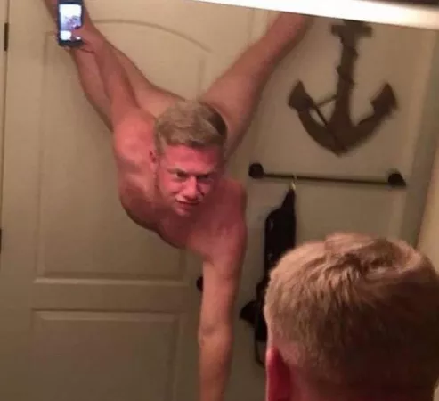 When a regular bathroom mirror selfie just isn't enough by caddy77040