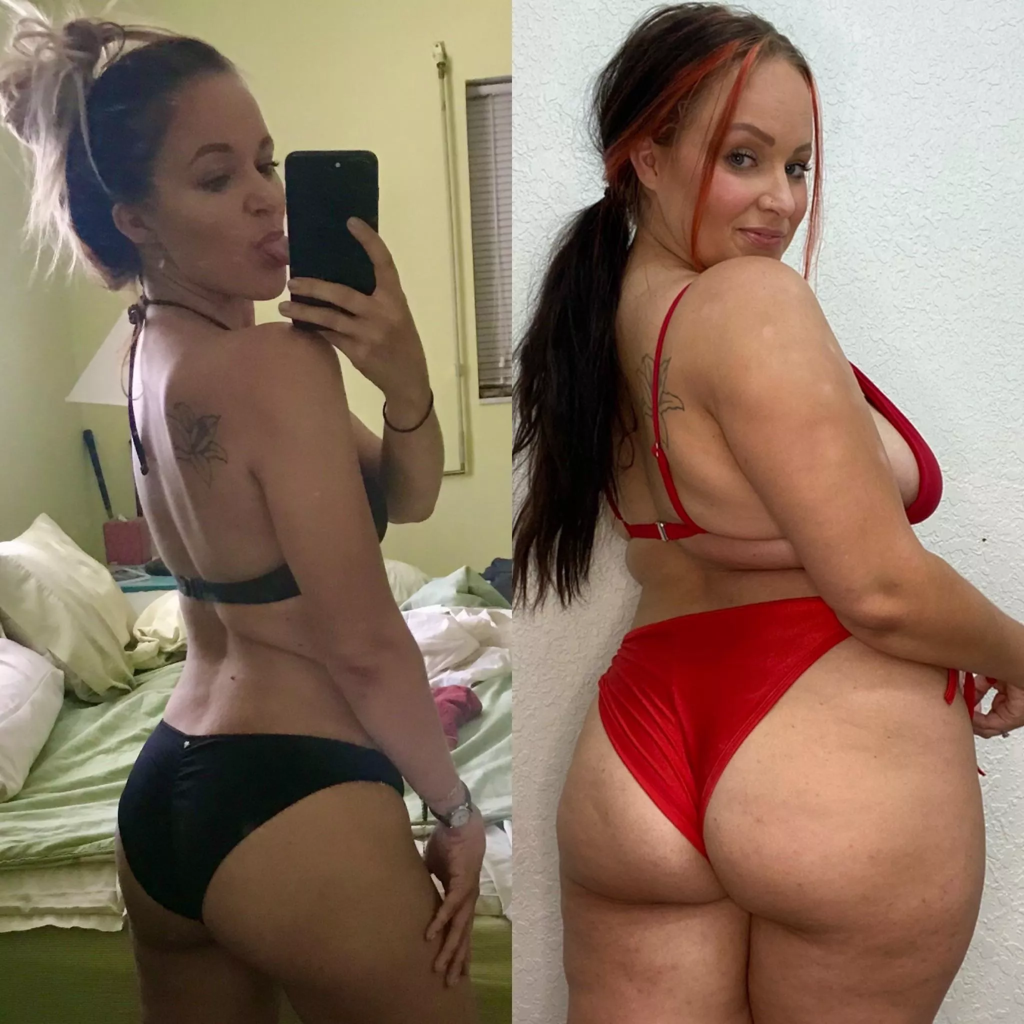 When I was 26, pre-kids and thought I was “fat” to now! 31, 2 kids later, loving my curves! posted by vivtheslag