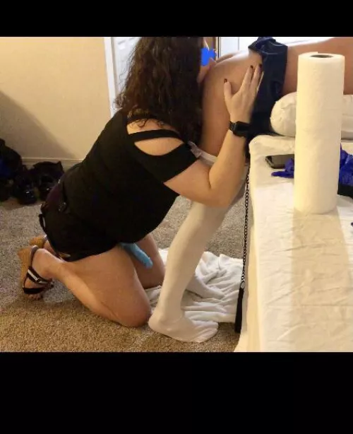 When she's about to swap her tongue for what's hanging between her legs by WeSpank