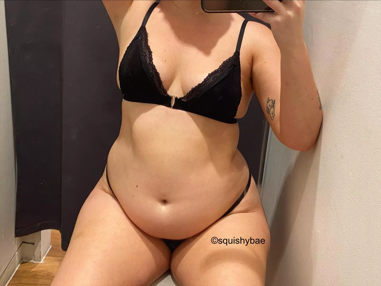 When sitting down and admiring your chub is more fun than shopping 😏 posted by squishy_bae