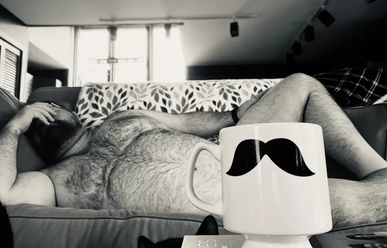 When the coffee just hasn’t hit yet (and the stupid cat wants to get in the photo) by nawwg1