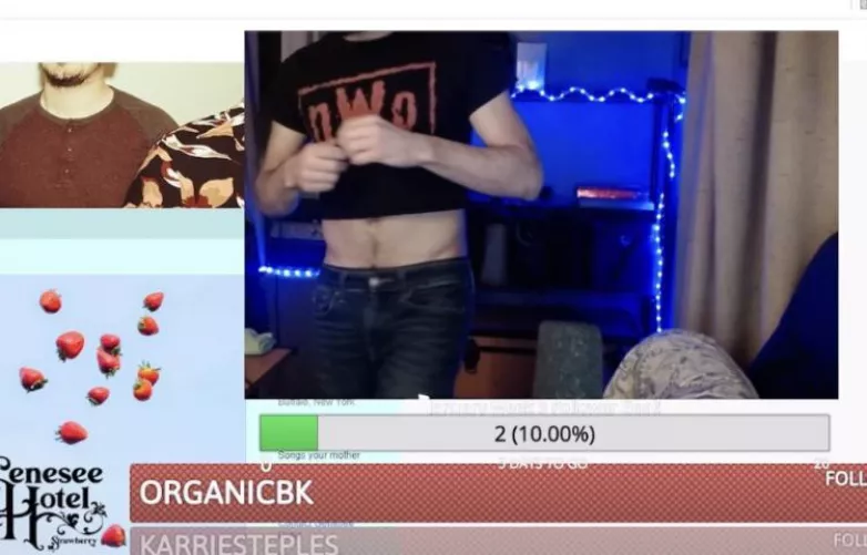 When the stream tells you to put on a croptop you put on a croptop! by sp_c_g_d