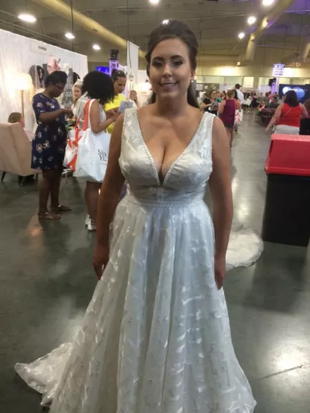 When the wedding dress shows more cleavage then normal by southernman13