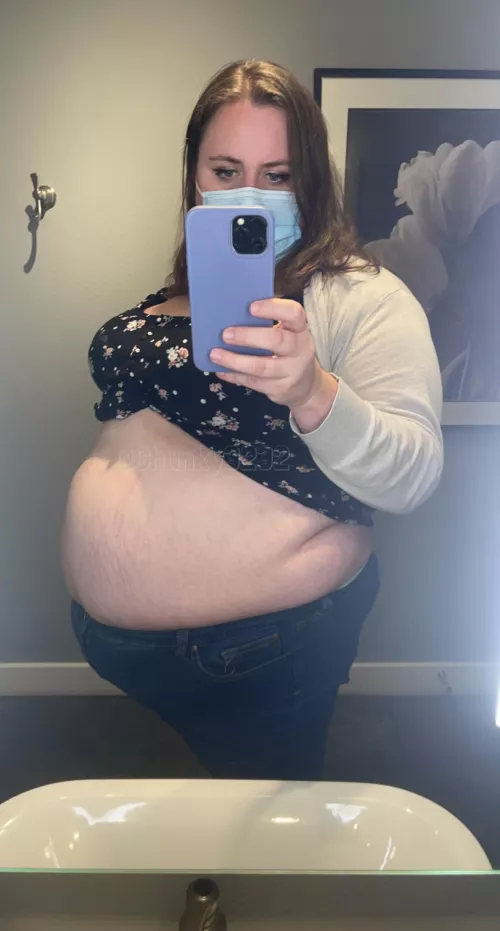 When you eat so much on lunch your bulging out of you jeans. 😳 by chunky3232