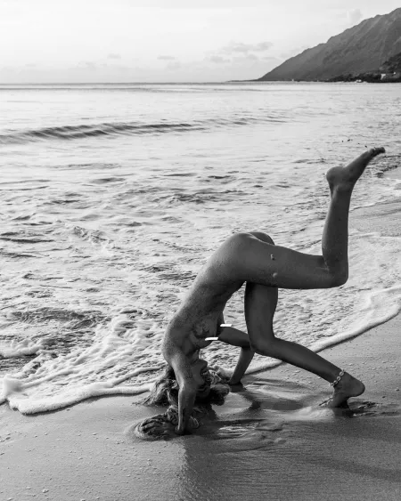 When you haven't done the cartwheel in a long while... (Amberleigh West) by NaturistPictures