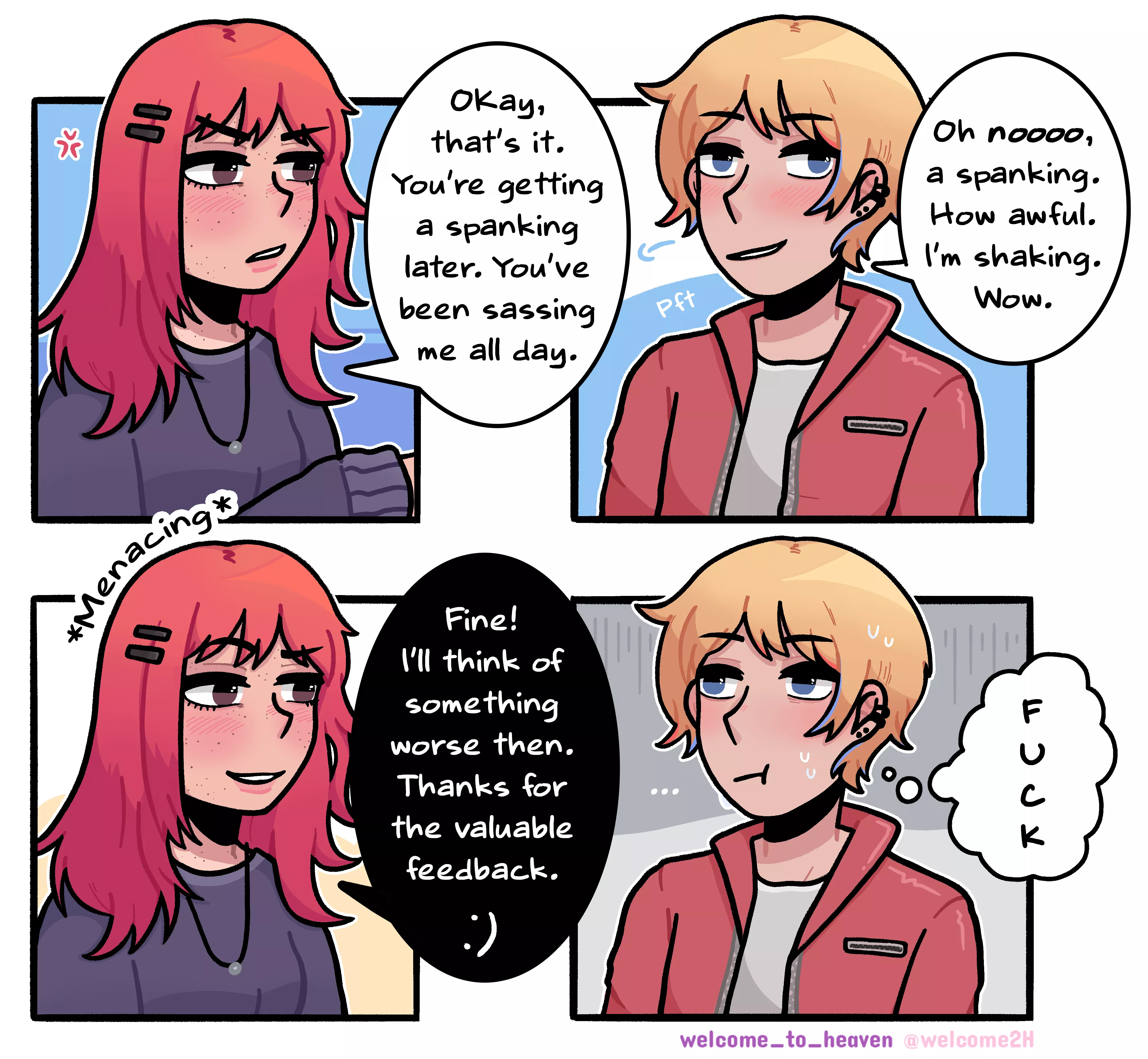 When you mouth off to your dom a little bit too much 🤐[OC] posted by Welcome_To_heaven