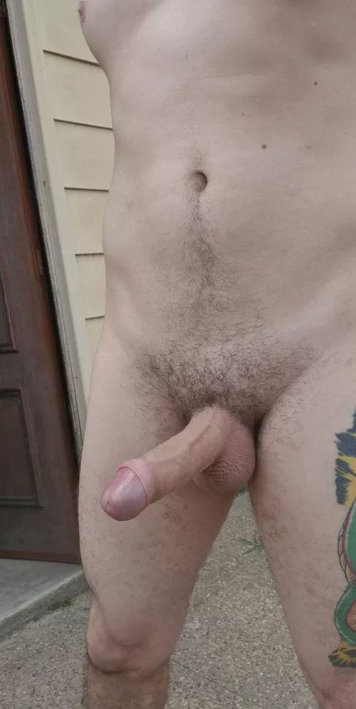 When your in your birthday suit in the backyard and the cool breeze gets you hard by capanabi