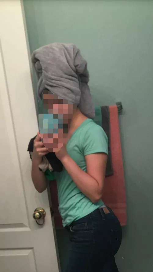 When you're not allowed to wear jean pants... but jean skirt does nothing to hide what I have to offer. by Hermaestro