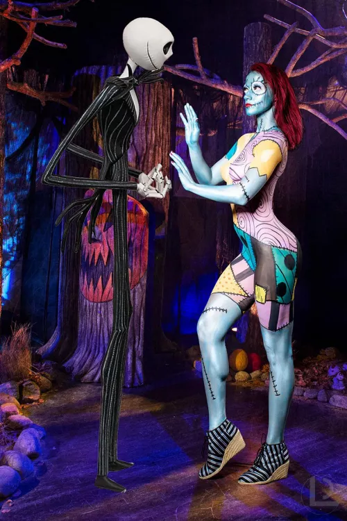 Where Halloween and Christmas collide. Model: Sahara Love (me). Paint & Photo by Lars Peterson. by Sweet_Sahara_Love