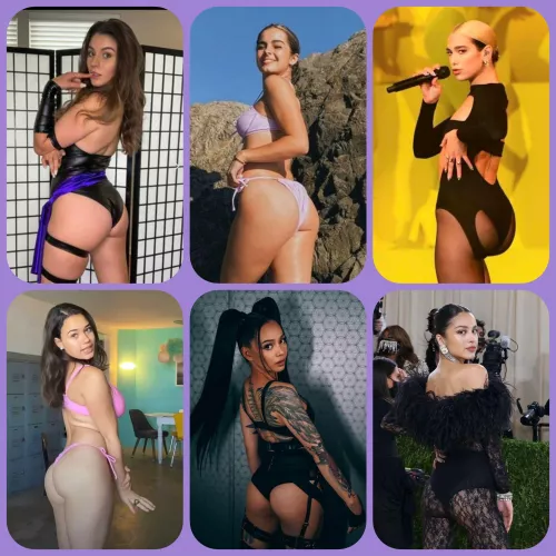 Which ass are you eating? Taya Miller, Addison Rae, Dua Lipa, Sofia Gomez, Bella Poarch or Olivia Rodrigo by Gengar1747