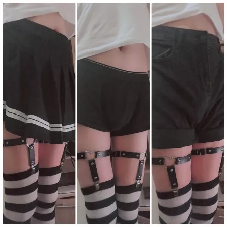 Which do you like most, skirt, boxers or shorts? 😊 by BlooperNSFW