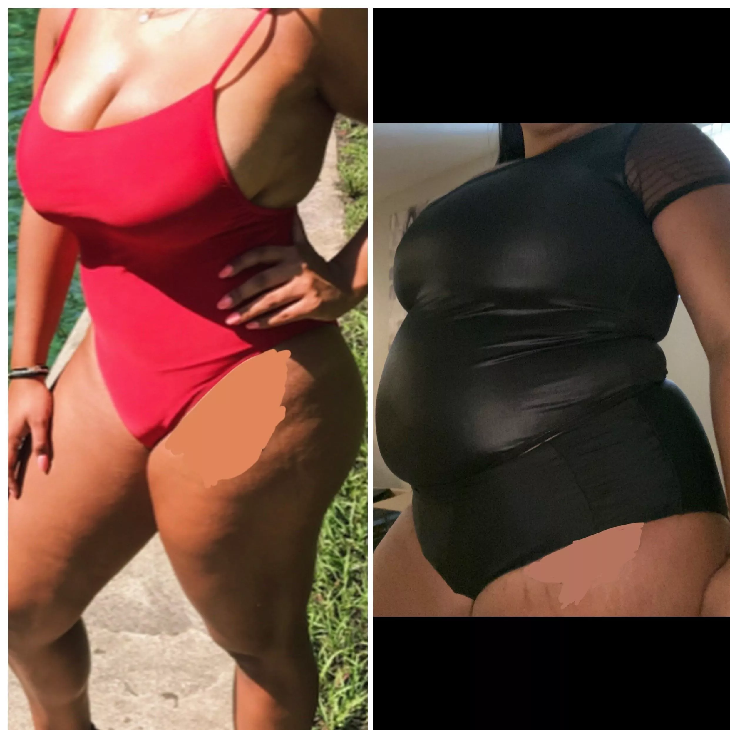 Which is better 🤔 left (150 pounds in 2019) or right (213 pounds in 2021) posted by Polyhoe3