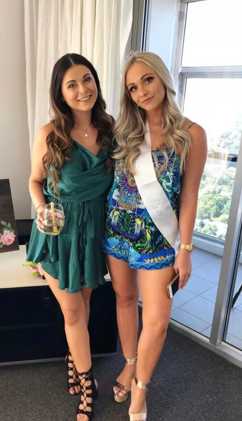 Which one? Brunette-left or Blonde-right by greentown4378